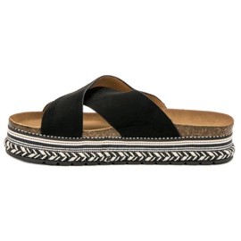 SHELOVET Pantuflas Boho Negras negro 3