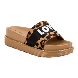Erynn Zapatillas de gamuza Love marrón 3