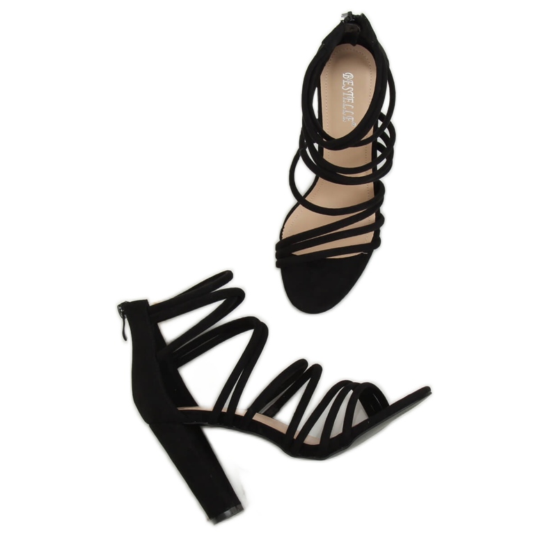 Sandalias negras de tacón AT-0662-L Black negro 1 Sandalias negras de tacón AT-0662-L Black negro 1