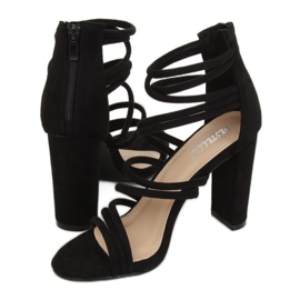 Sandalias negras de tacón AT-0662-L Black negro 2 Sandalias negras de tacón AT-0662-L Black negro 2