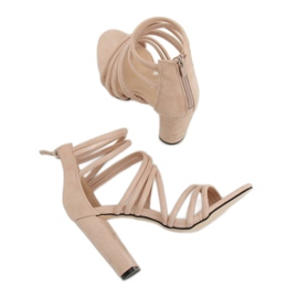 Sandalias de tacón beige AT-0662-L Nude 4