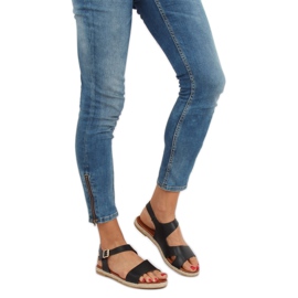 Sandalias de mujer negras H-7 Black negro 1 Sandalias de mujer negras H-7 Black negro 1