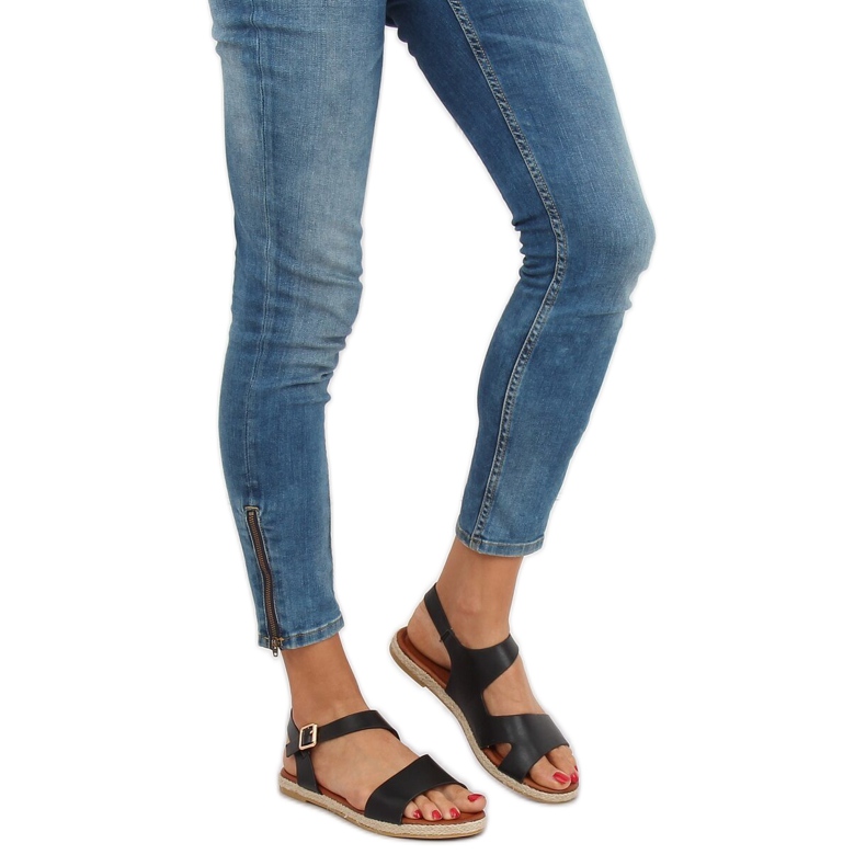 Sandalias de mujer negras H-7 Black negro 1 Sandalias de mujer negras H-7 Black negro 1