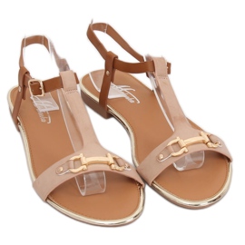 Sandalias rosa mujer 127-97 rosa marrón 1