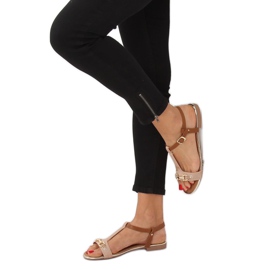 Sandalias rosa mujer 127-97 rosa marrón 2