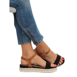 Sandalias alpargatas negras Y-8224 Black negro 3
