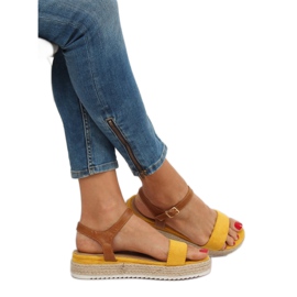 Sandalias alpargatas amarillas Y-8224 Yellow marrón amarillo 3