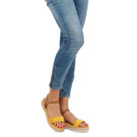 Sandalias alpargatas amarillas Y-8224 Yellow marrón amarillo 1