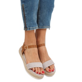 Sandalias alpargatas grises Y-8224 Grey marrón 1