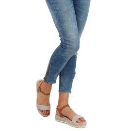Sandalias alpargatas grises Y-8224 Grey marrón 3