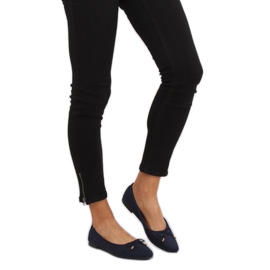 Bailarinas con puntera almendra azul marino 8F58 DK.BLUE 3