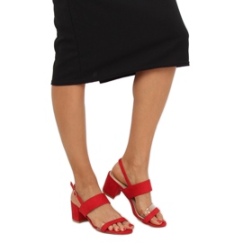 Sandalias de tacón rojo 660-1 / SA-2 Red 1