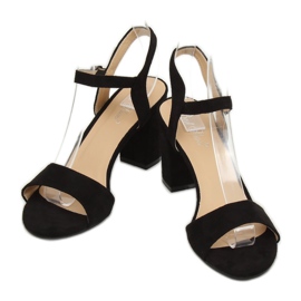 Negro FH-3M25 Sandalias negras en el poste 1