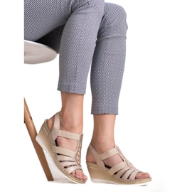 Goodin Sandalias de cuña sin cordones marrón 6