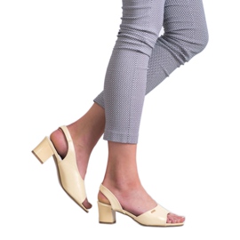 Goodin Sandalias elegantes sin cordones amarillo 2