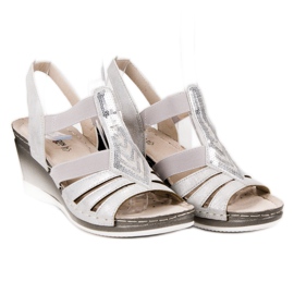 Goodin Sandalias de cuña sin cordones gris 6
