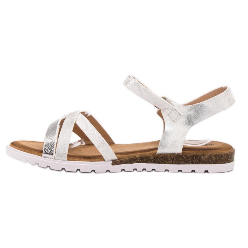 Bestelle Sandalias casuales blanco gris 1