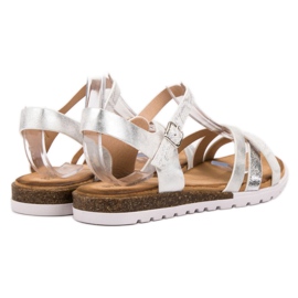 Bestelle Sandalias casuales blanco gris 2