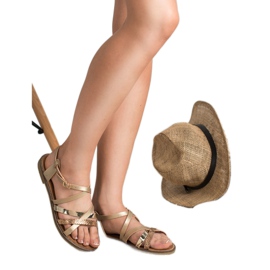 Bestelle Sandalias de mujer doradas dorado 4