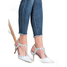Bestelle Tacones altos con tacón expuesto blanco 6