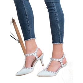 Bestelle Tacones altos con tacón expuesto blanco 4