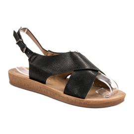 SHELOVET Sandalias cómodas negro 1