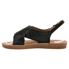 SHELOVET Sandalias cómodas negro 2