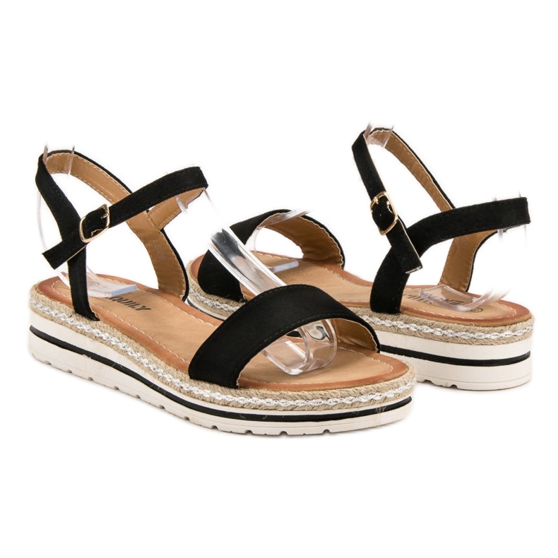 EXQUILY Sandalias negras negro 1