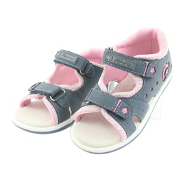 Sandalias de mezclilla para niña American Club DR20 azul rosado 3