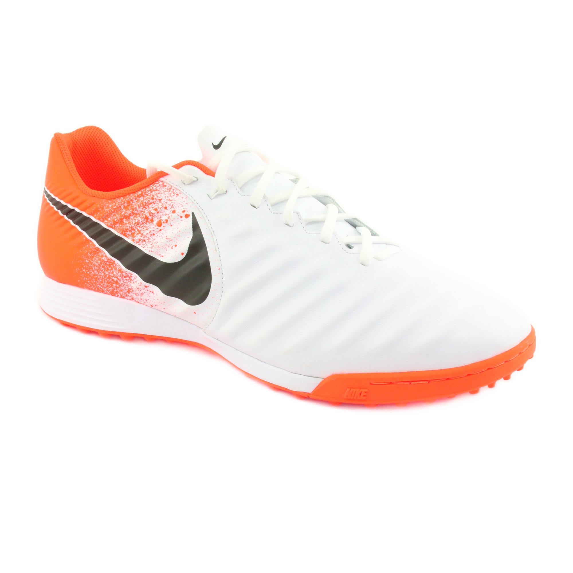 nike tiempo blanco con naranja