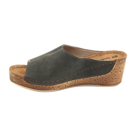 Zapatillas de mujer cuña Inblu NG002 negro marrón multicolor 2