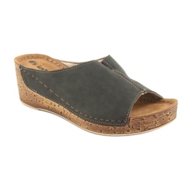 Zapatillas de mujer cuña Inblu NG002 negro marrón multicolor 1