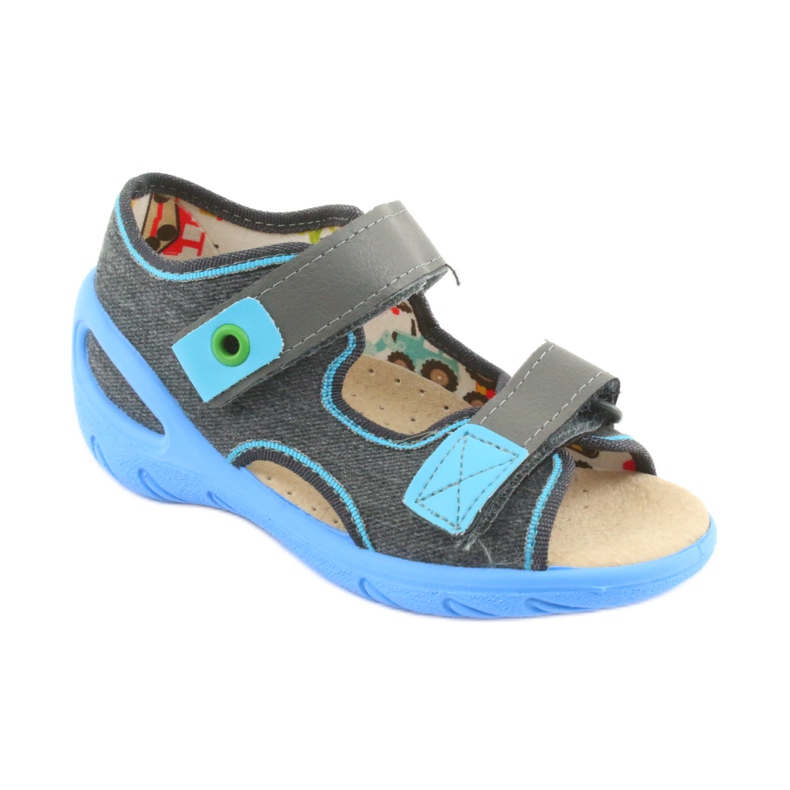 Calzado infantil befado pu 065P125 azul gris 1