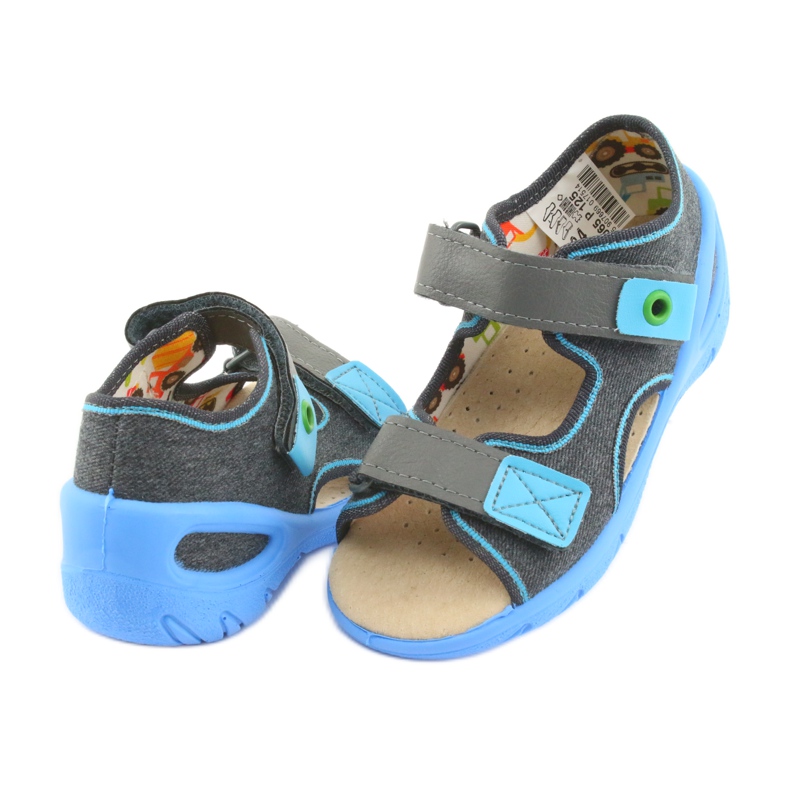 Calzado infantil befado pu 065P125 azul gris 3