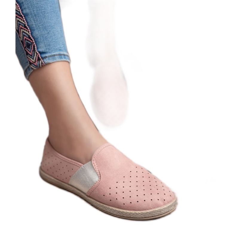 Mckeylor Slipons de gamuza rosa 1