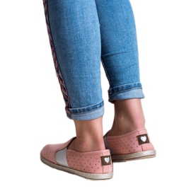 Mckeylor Slipons de gamuza rosa 2