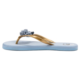 Ax Boxing Chanclas con Flores azul 3