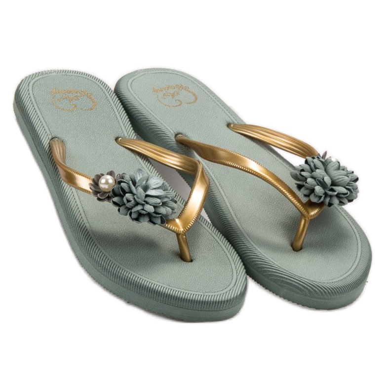 Ax Boxing Chanclas con Flores verde 1 Ax Boxing Chanclas con Flores verde 1