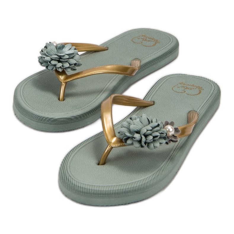 Ax Boxing Chanclas con Flores verde 2 Ax Boxing Chanclas con Flores verde 2