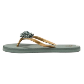 Ax Boxing Chanclas con Flores verde 3