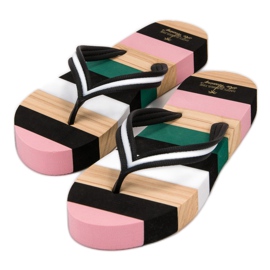 Ax Boxing Chanclas en la plataforma negro multicolor 4