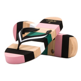 Ax Boxing Chanclas en la plataforma negro multicolor 5