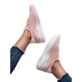 SHELOVET Zapatos deportivos con malla rosado 4
