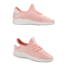 SHELOVET Zapatos deportivos con malla rosado 2