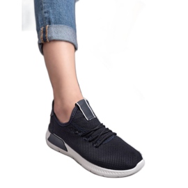 SHELOVET Zapatos sin cordones para mujer azul marino azul 1 SHELOVET Zapatos sin cordones para mujer azul marino azul 1