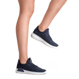 SHELOVET Zapatos sin cordones para mujer azul marino azul 3