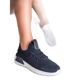 SHELOVET Zapatos sin cordones para mujer azul marino azul 6