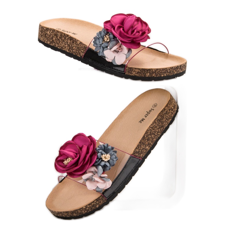 Super Me Zapatillas Con Flores púrpura multicolor 1