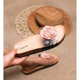 Super Me Zapatillas Con Flores rosado 3