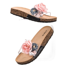 Super Me Zapatillas Con Flores rosa 2